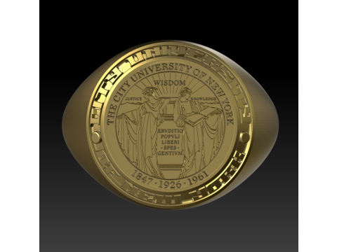 New York university ring 3D 打印模型