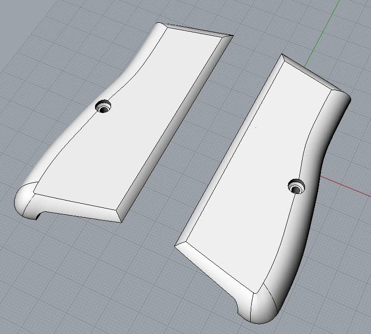 Walther PP grips 3D Print Model .c4d .max .obj .3ds .fbx .stl .blend 