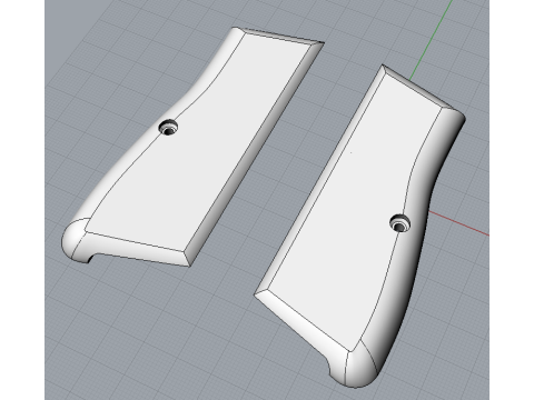 Walther PP grips 3D-printmodel