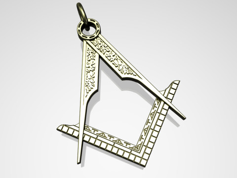 Masonic pendant 2 3D Print Model