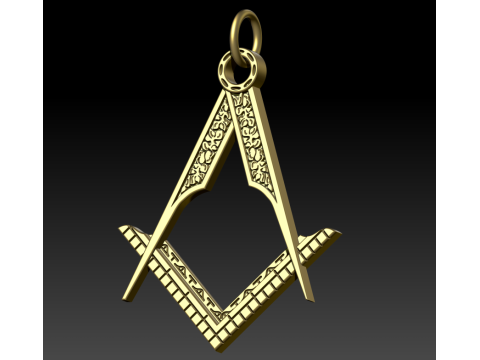 Masonic pendant 2 3D-printmodel