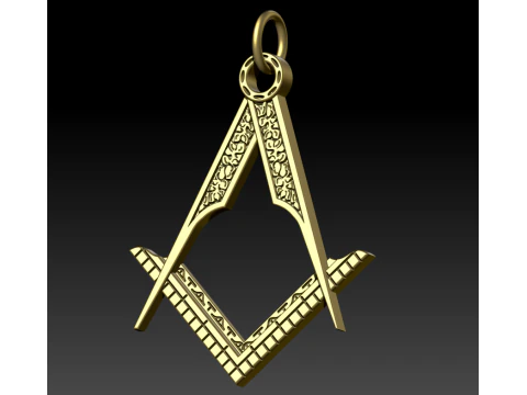 Masonic pendant 2 3D Print Model