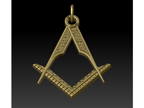 Masonic pendant 2 3D-printmodel