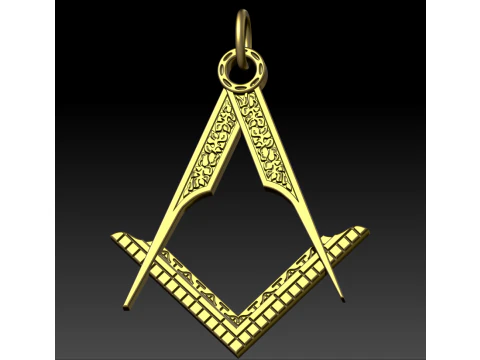 Masonic pendant 2 3D Print Model