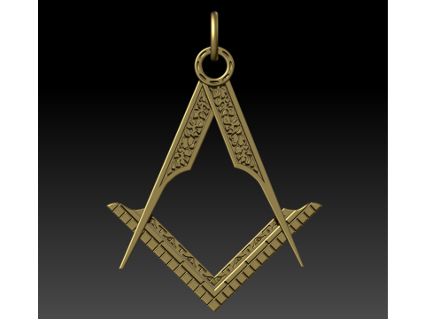 Masonic pendant 2 3D-printmodel
