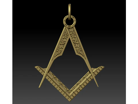 Masonic pendant 2 3D Print Model