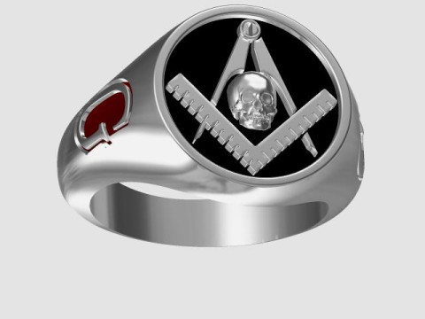 Masonic ring 3D Print Model