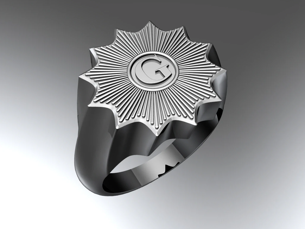 Masonic ring 3D Print Model .c4d .max .obj .3ds .fbx .stl .blend 