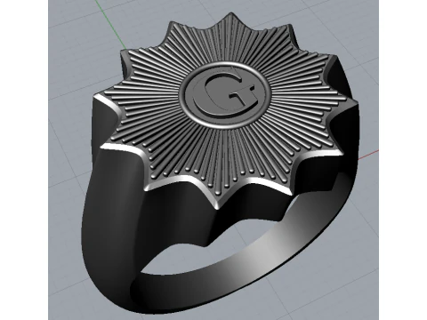 Masonic ring 3D Print Model