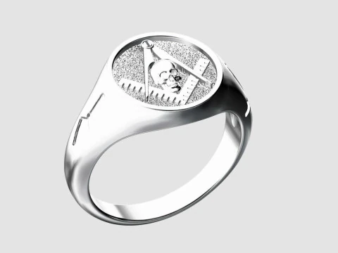 Masonic ring 3D Print Model