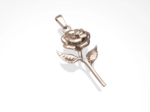 Rose pendant 3D Print Model