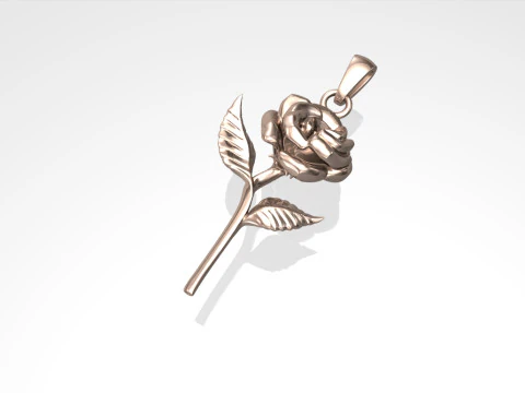 Rose pendant 3D Print Model