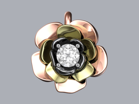 Rose pendant 3D-printmodel