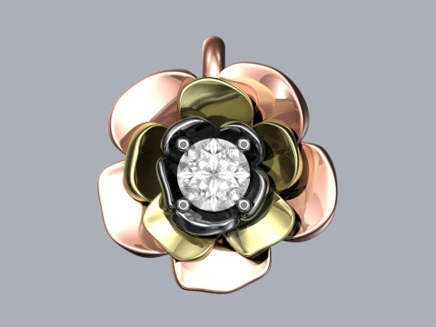 G&uuml;l kolye 3D Baskı Modeli