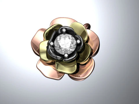 Rose pendant 3D Print Model