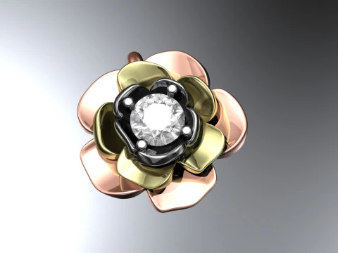Rose pendant 3D Print Model
