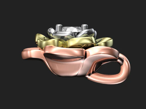 Rose pendant 3D Print Model
