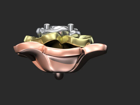 Rose pendant 3D Print Model