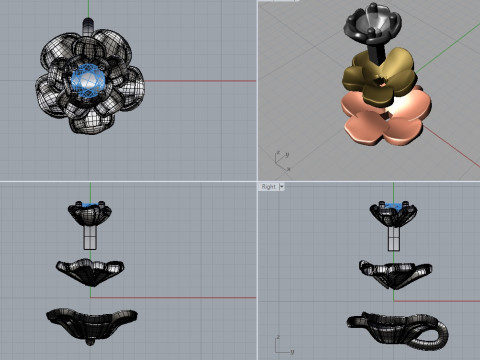 Rose pendant Modelo de Impressão 3D