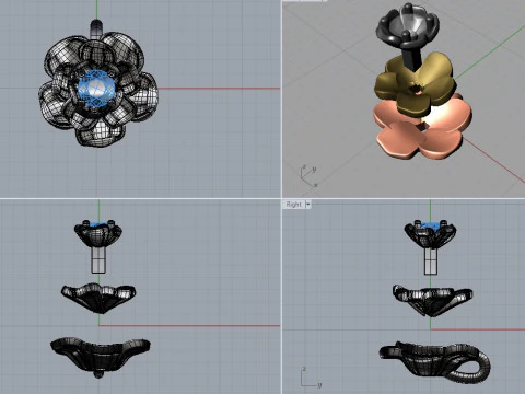 Rose pendant 3D Print Model