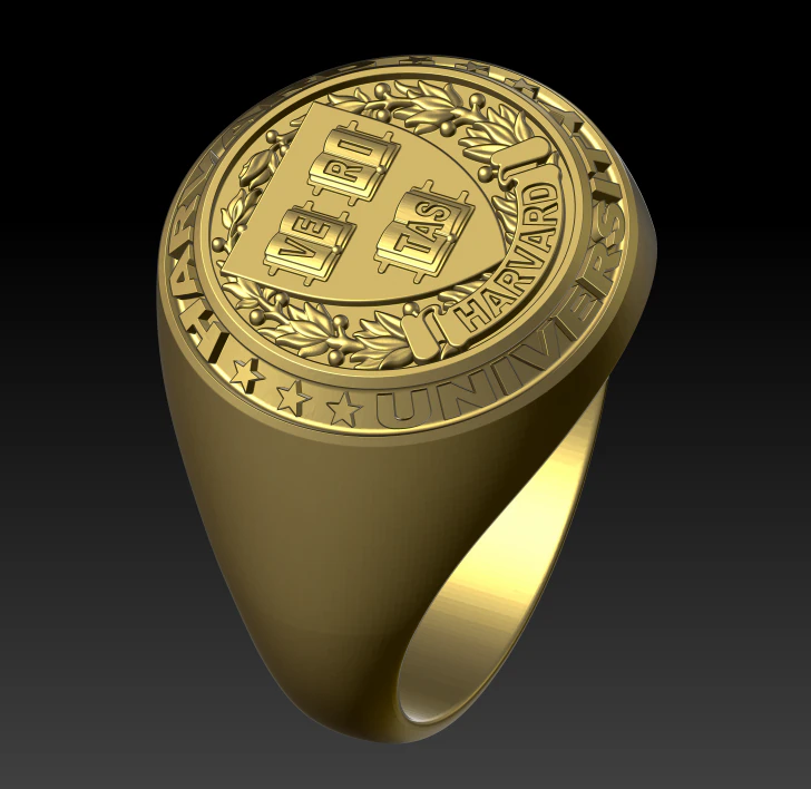 Harvard university ring 3D Print Model .c4d .max .obj .3ds .fbx .stl .blend