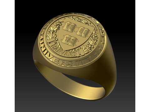Harvard university ring 3D प्रिंट मॉडल