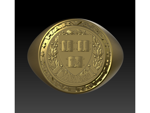Harvard university ring 3D प्रिंट मॉडल