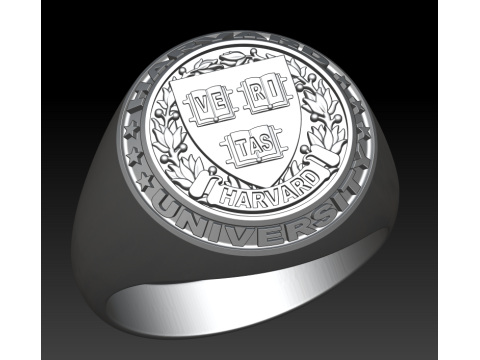 Harvard university ring 3D प्रिंट मॉडल