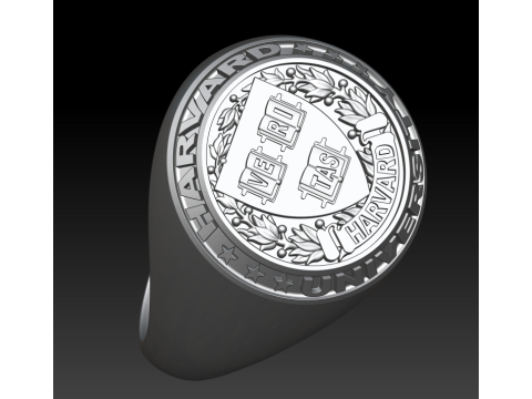 Harvard university ring 3D प्रिंट मॉडल