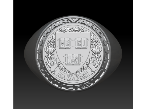 Harvard university ring 3D प्रिंट मॉडल