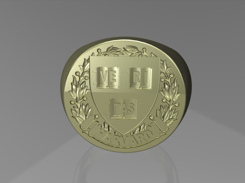 Harvard university ladies ring 3D Baskı Modeli