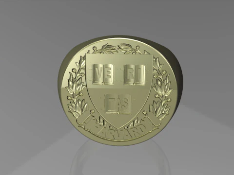 Harvard university ladies ring 3D Print Model