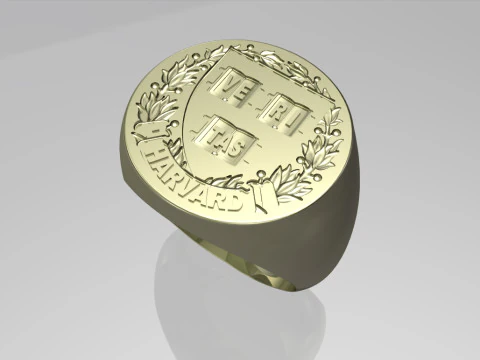 Harvard university ladies ring 3D Print Model