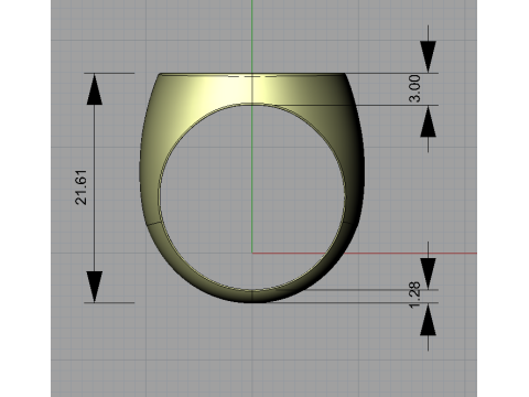 Harvard university ladies ring 3D Baskı Modeli