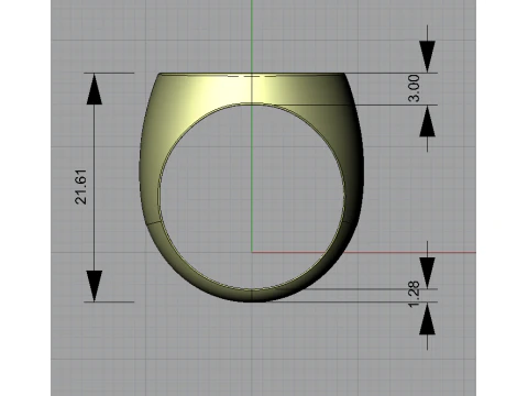 Harvard university ladies ring 3D Print Model