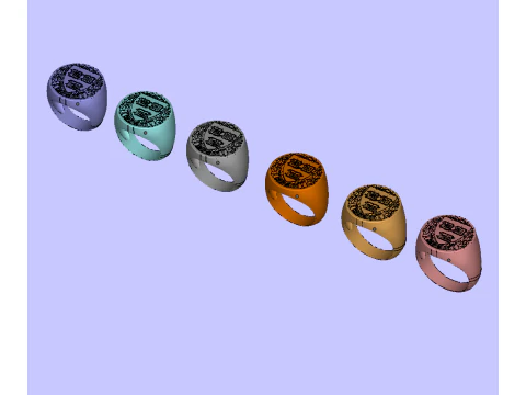 Harvard university ladies ring 3D Print Model