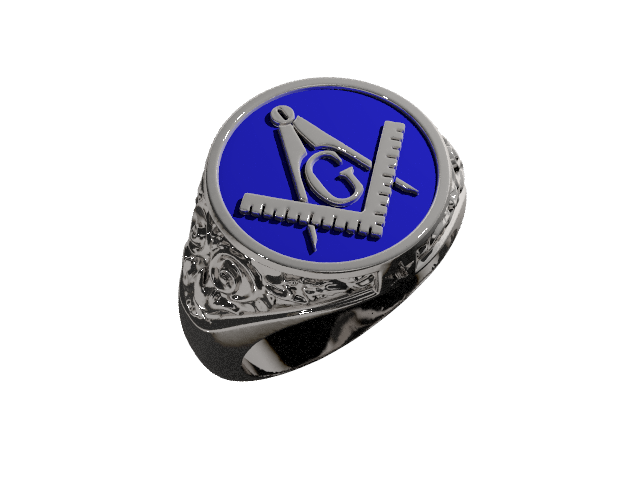 Free masons ring 3D Baskı Modeli .c4d .max .obj .3ds .fbx .stl .blend 