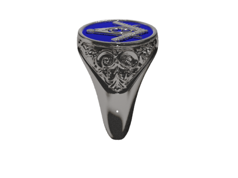 Free masons ring 3D Baskı Modeli