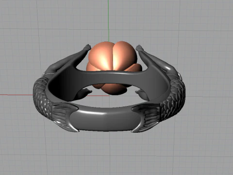 Fantasy ring 3D Print Model