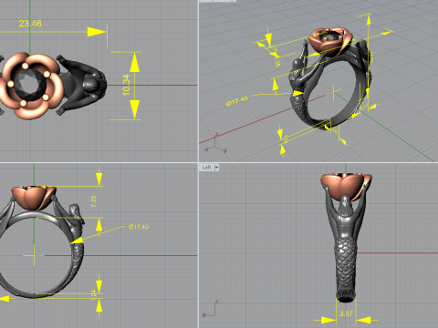 Fantasy ring 3D Baskı Modeli
