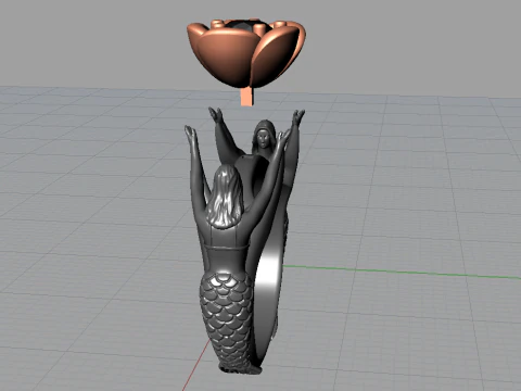 Fantasy ring 3D Print Model