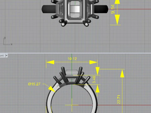Engagement ring 3D Print Model