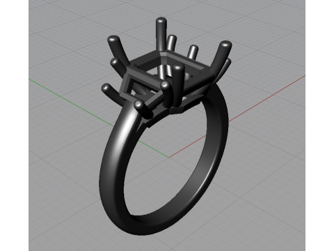 Engagement ring 3D Print Model