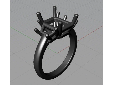 Engagement ring 3D Print Model