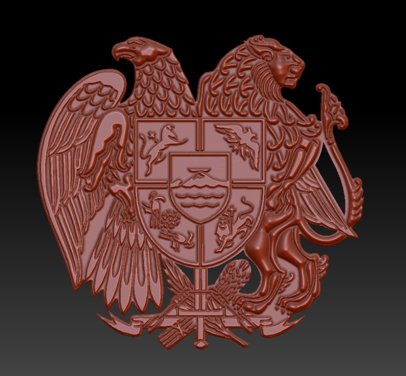 Armenian coat of arms 3D-Druckmodell .c4d .max .obj .3ds .fbx .stl .blend 