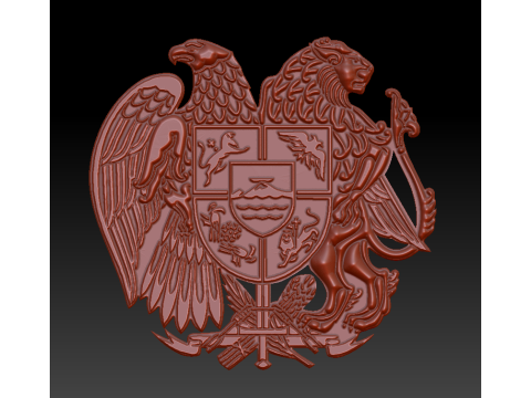 Armenian coat of arms 3D Print Model