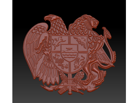 Armenian coat of arms 3D-Druckmodell
