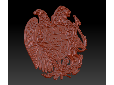 Armenian coat of arms 3D-Druckmodell