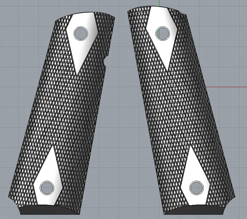 1911 original grips 3D Print Model .c4d .max .obj .3ds .fbx .stl .blend 