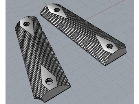 1911 original grips Modèles 3D en vedette
